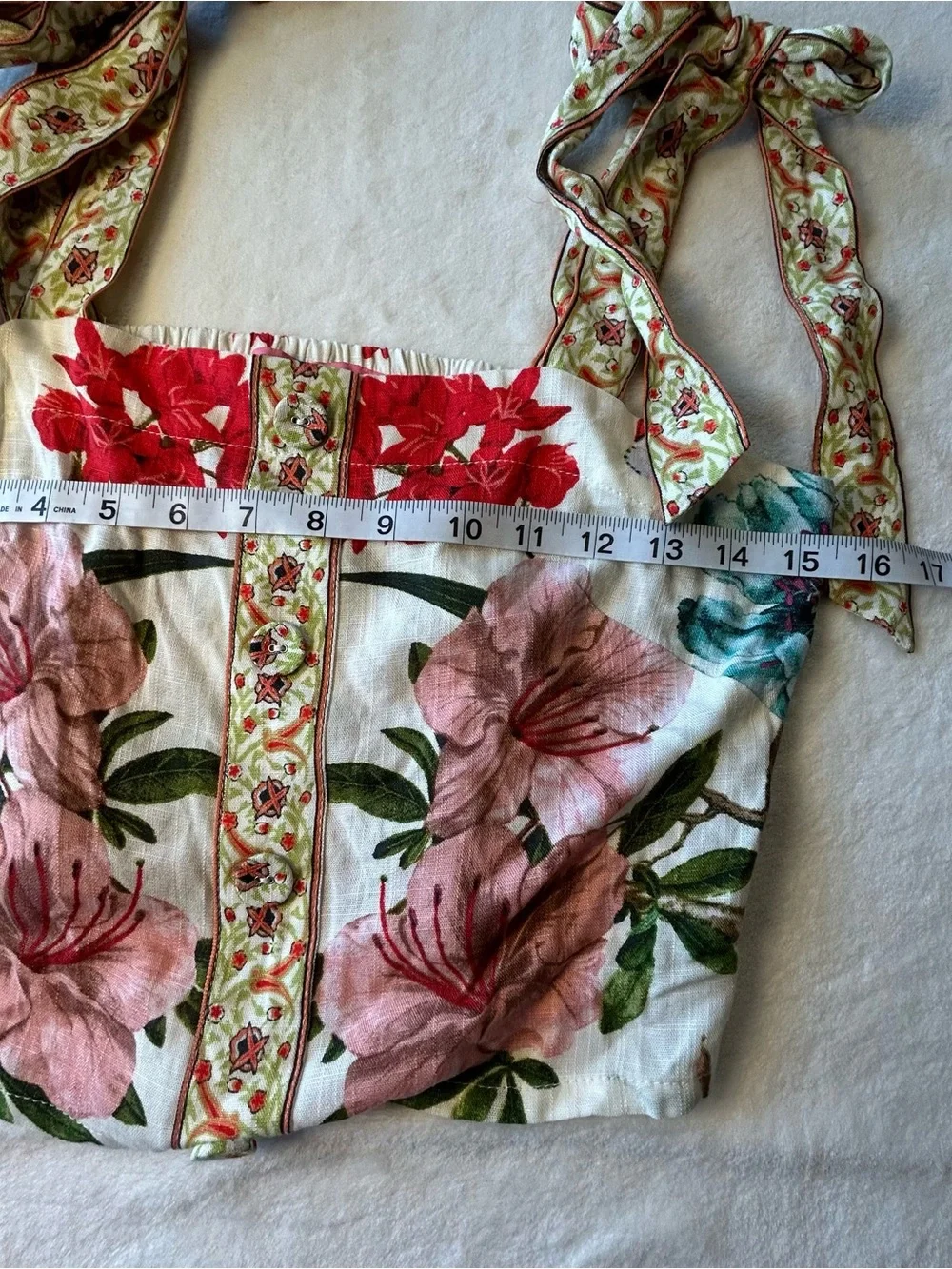 Resort Floral Two Piece Crop Top and Skirt Set Boho